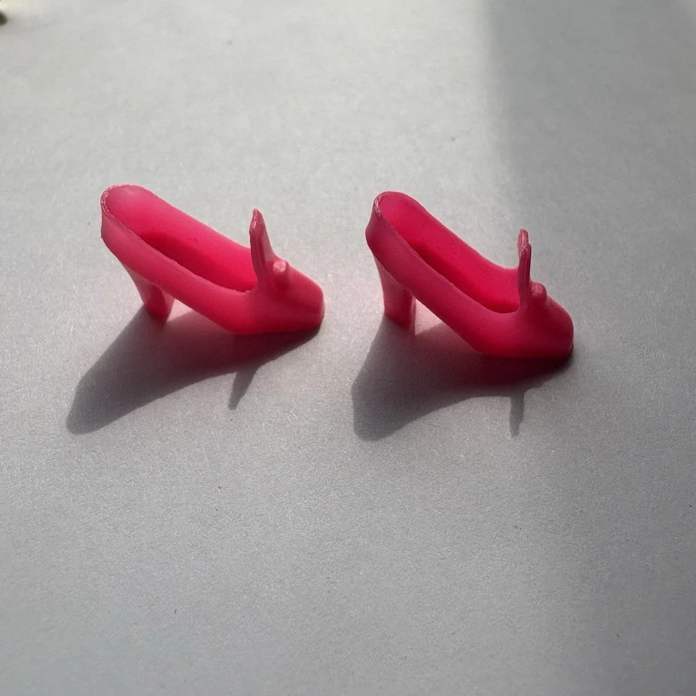 Barbie Pilgrim chunky Shoes hot pink vtg‎ Mattel 70s Korea